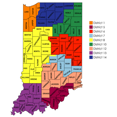 Indiana District Map